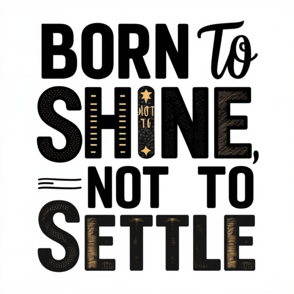 Born To Shine, Not To Settle - Women T Shirt - Image 2