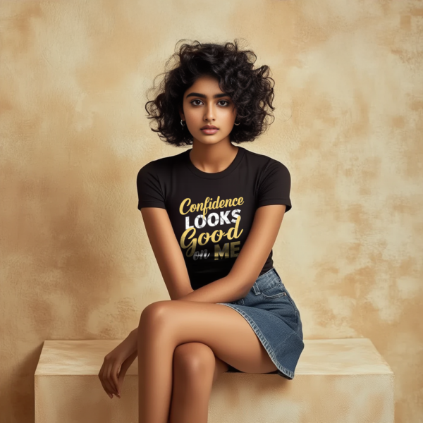 Confidence Looks Good On Me - Women T Shirt - Image 3