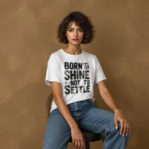 Born To Shine, Not To Settle - Women's T Shirt