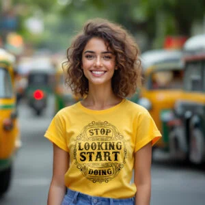 Stop Looking Start Doing - Women's Multi Colour T Shirt
